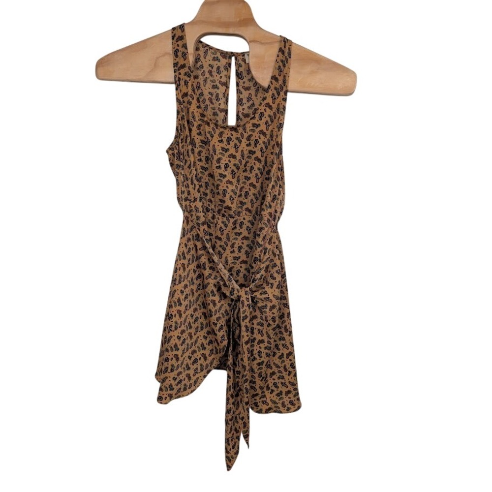Show Me Your Mumu Alexandria Romper Gold Paisley leopard Women's sz S